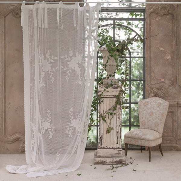 Blanc Mariclò Tenda finestra Shabby chic 60 x 180 cm