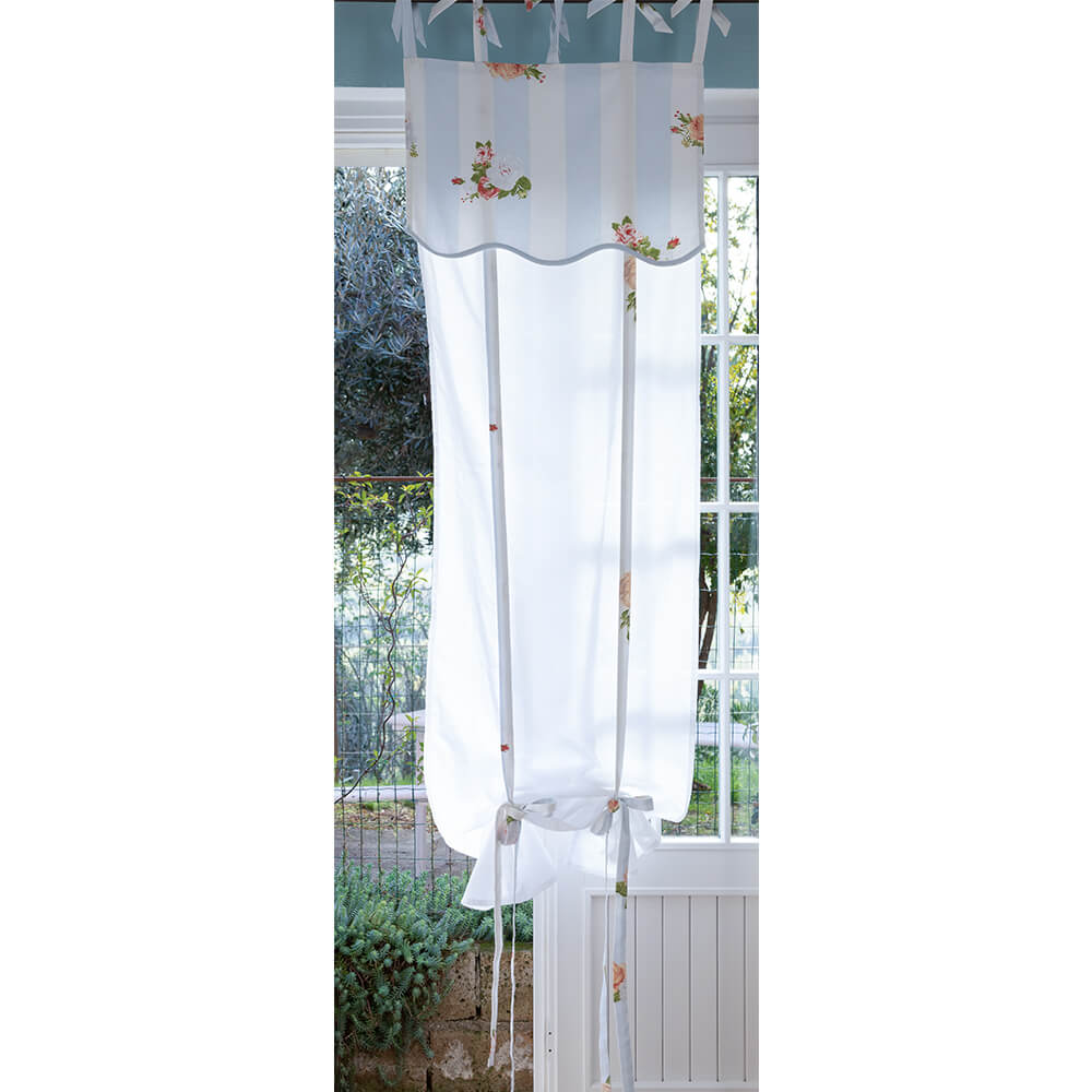 Blanc Mariclo tenda per porta finestra serie Raffaello shabby chic