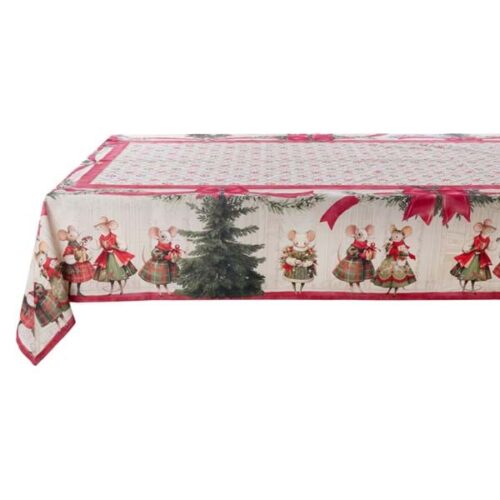 Blanc Mariclò tovaglia serie Favola di Natale cm.150x320