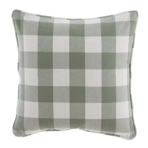 Blanc Mariclò Cuscino Vichy 40×40 cm Bolgheri Verde