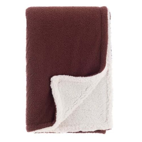 Blanc Mariclò plaid sherpa 420gsm burgundy