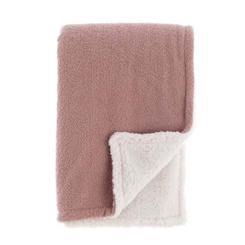 Blanc Mariclò plaid sherpa 420gsm rosa