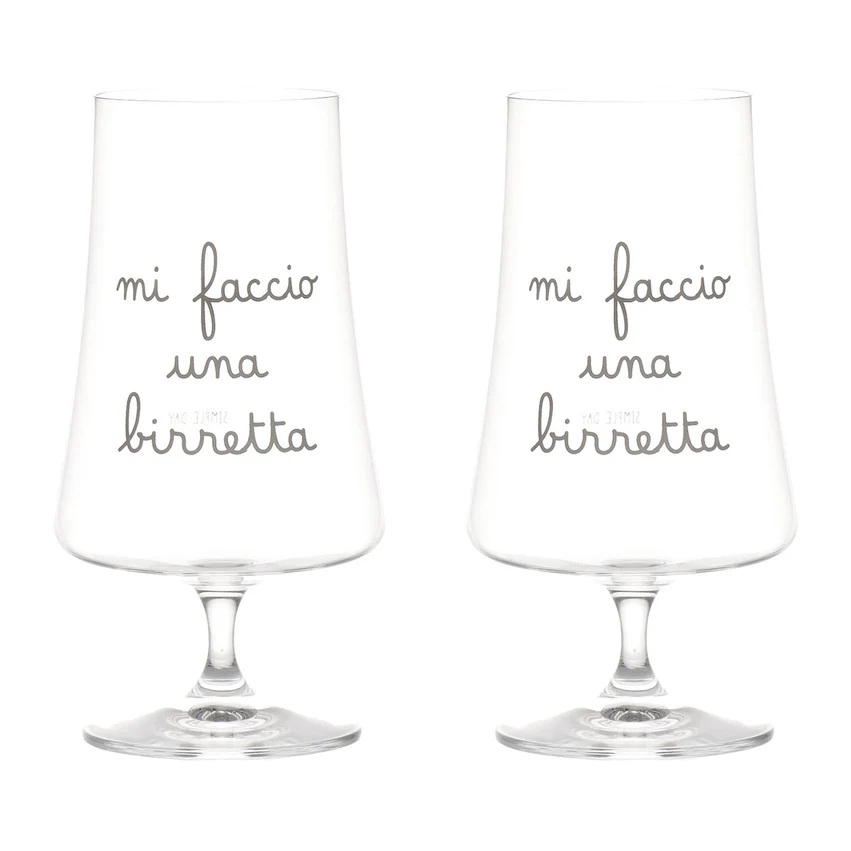 Simple Day Set 2 Bicchieri birra Mi faccio una birretta - 55cl - immagine 3