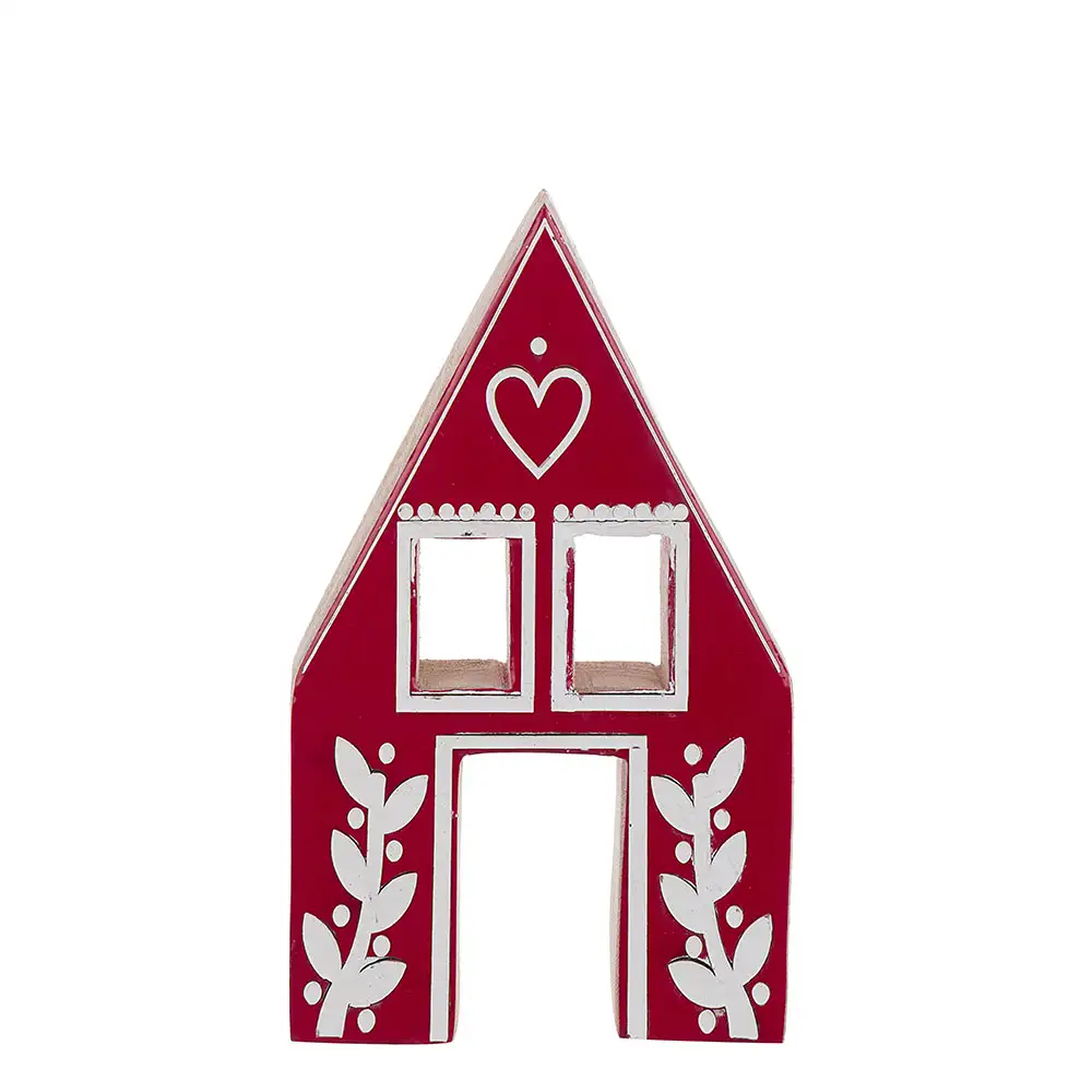Blanc Mariclò Casetta Marzapane Rossa Natale a Borgo 20 cm