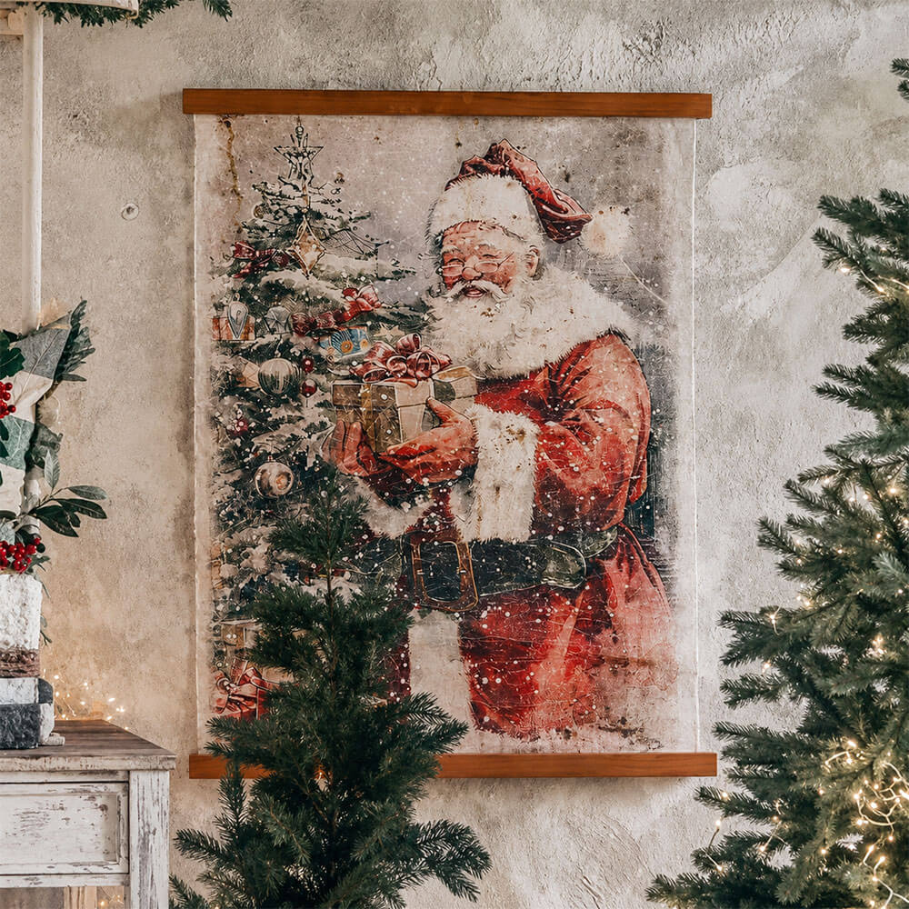 Blanc Mariclò Tela Babbo Natale Grande Sogni su Tela 79×103 cm