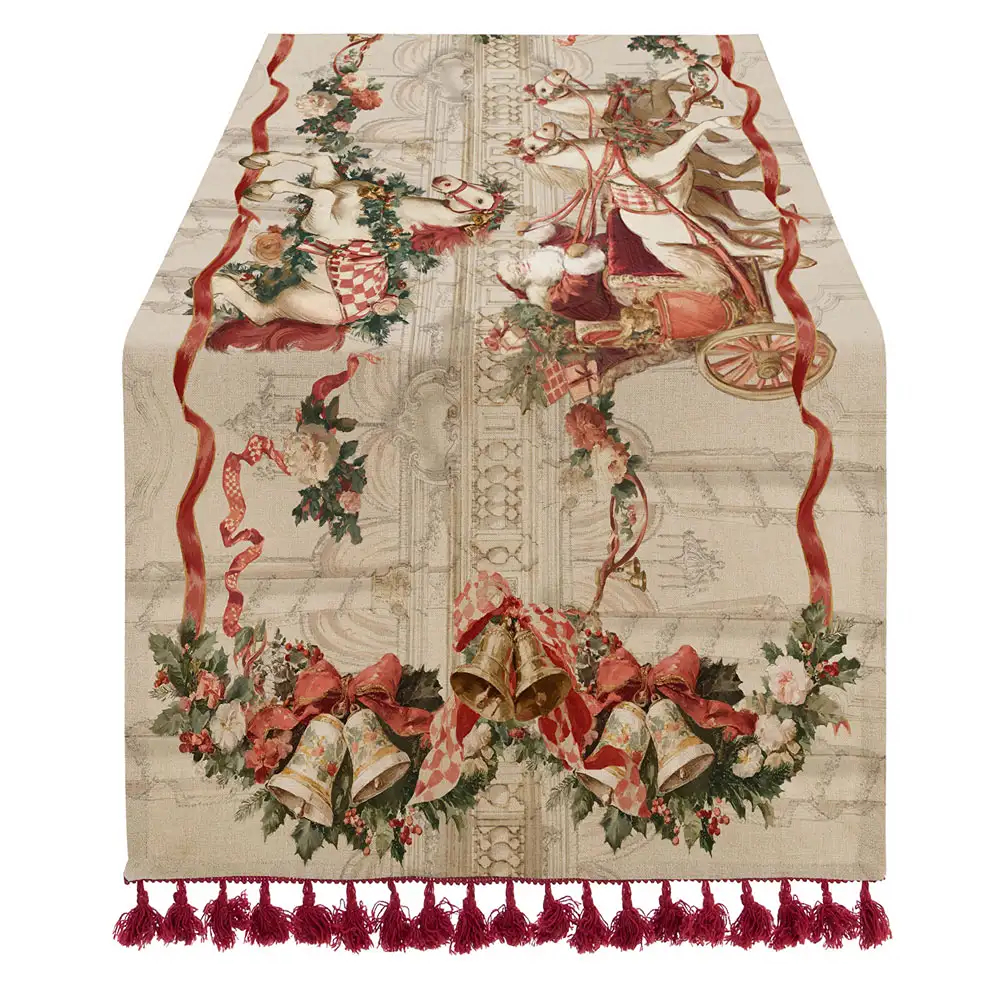 Alternative view of Blanc Mariclò Runner Calessi e Calessini 50×180 cm