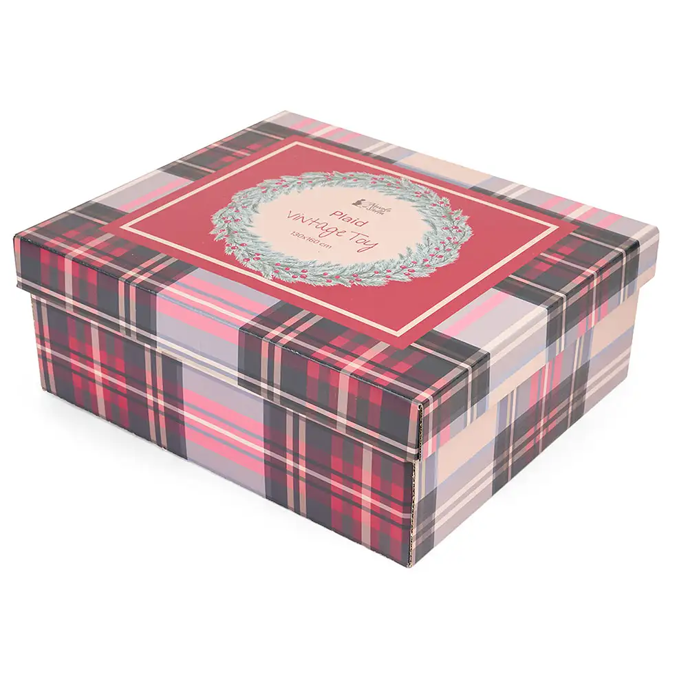 Alternative view of Nuvole di Stoffa plaid tartan con scatola Vintage Toys 130x160cm