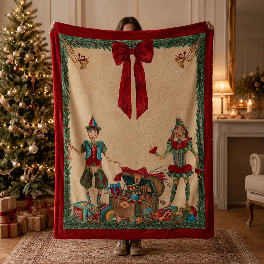 Nuvole di Stoffa plaid con scatola Vintage Toys 130x160cm
