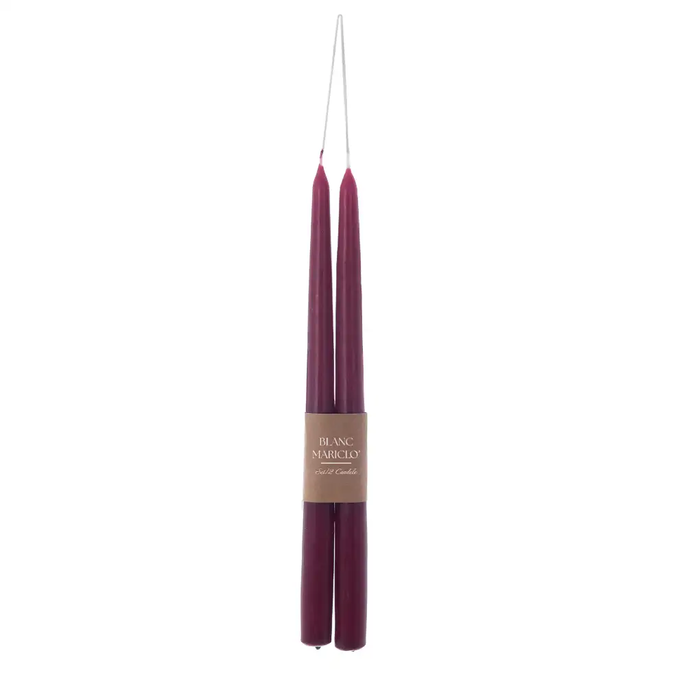 Alternative view of Blanc Mariclò Set 2 candele borgogna Margot H30 cm