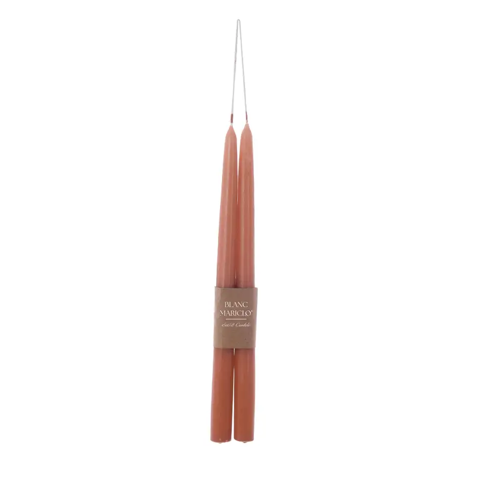 Blanc Mariclò Set 2 candele arancio Margot H30 cm