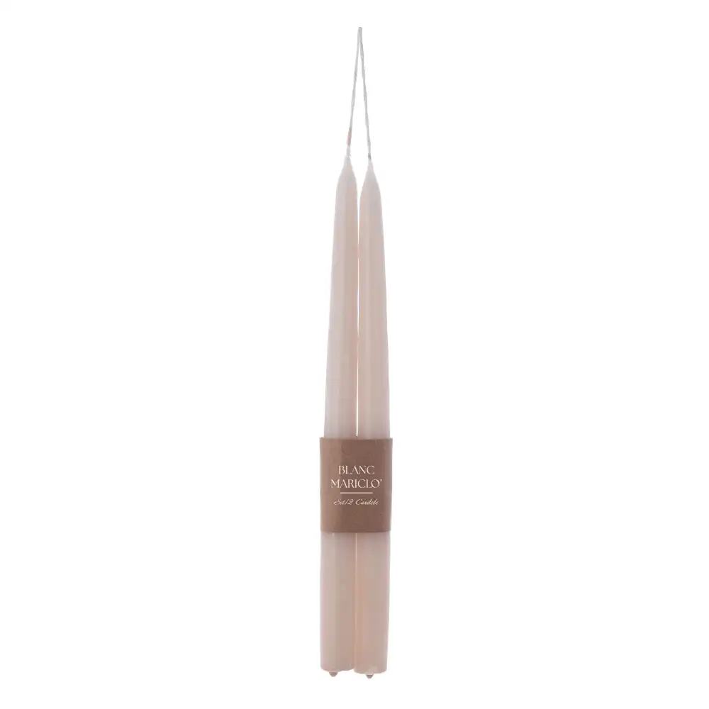 Alternative view of Blanc Mariclò Set 2 candele beige Margot H30 cm