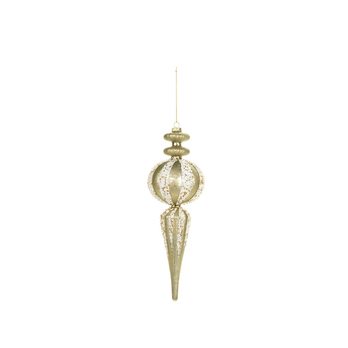 Nuvole di Stoffa pallina in vetro verde Silent gold h32cm