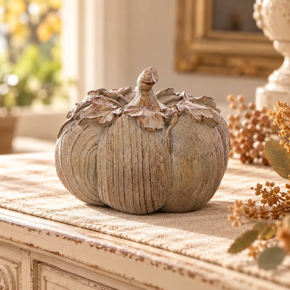 Blanc Mariclò Zucca in resina Octavia 12 x 12 x 10 cm